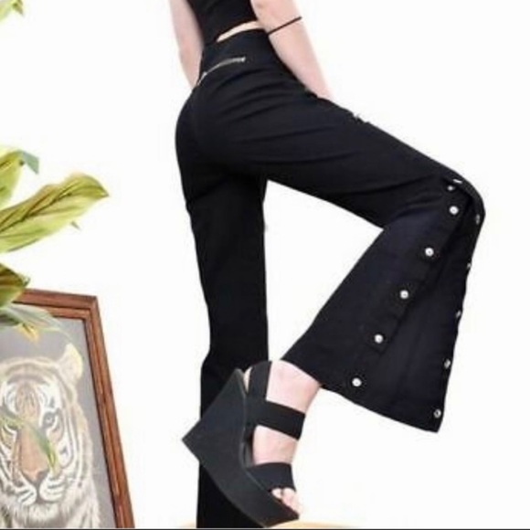 MICHAEL Michael Kors Pants - Michael Kors RiRi Bell Bottom Snap Flare Pants 4